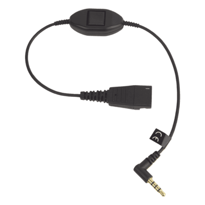 Jabra Cord QD a conector de 3.5 mm con Push-to-Talk para teléfonos celulares smartphones (8800-00-103) 