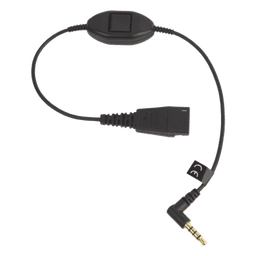 Jabra Cord QD a conector de 3.5 mm con Push-to-Talk para teléfonos celulares smartphones (8800-00-103) 