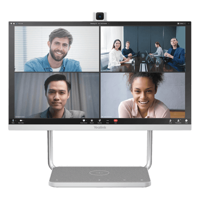 Sistema de Videoconferencia Todo en Uno DeskVision A24 de Yealink con cámara 4K y pantalla táctil de 24”