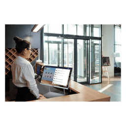 Sistema de Videoconferencia Todo en Uno DeskVision A24 de Yealink con cámara 4K y pantalla táctil de 24”