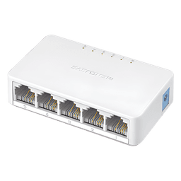 Switch de Escritorio / 5 Puertos 10/100 Mbps / Capacidad de Conmutación 1 Gbps / Sin Ventilador / Plug and Play