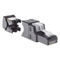 Plug RJ45 UTP / Cat6A / Terminación en Campo / 22-26 AWG / Recto y Angulado / 0.5-0.7 ft Equivalente