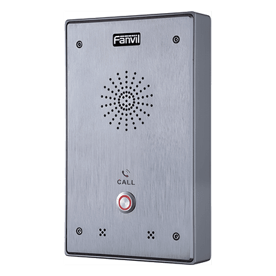 Intercomunicador IP, 2 líneas SIP, 2 relevadores con botón para llamada, anti-vandálico, IP65 e IK10, PoE