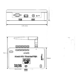 Interfaz convertidor de señal RTS // RS485 / 5 contactos secos. 