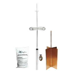 Kit Básico de Pararrayo con Punta Dipolo y Electrodo Tipo Rehilete. Instalación en Poste o Torre.