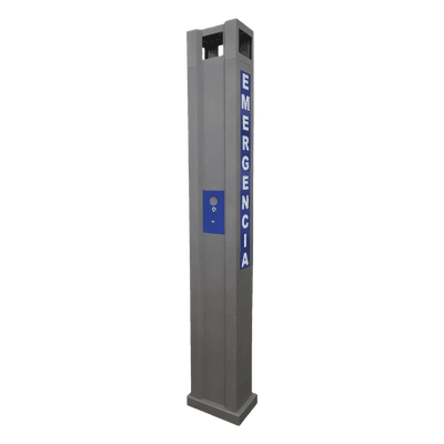 Torre de alerta / Acero / 2.5 m (8.2 ft) / Pintura electrostática gris / Compatible Fanvil I12-N-01P