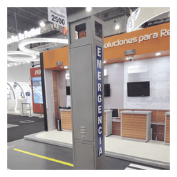 Torre de alerta / Acero / 2.5 m (8.2 ft) / Pintura electrostática gris / Compatible Fanvil I12-N-01P