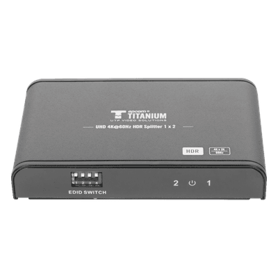 Divisor (Splitter) HDMI 4K de 1 Entrada a 2 Salidas (Simultaneas) / Soporta 4K×2K / Ajuste de resoluciones EDID / HDR / HDMI 2.0 /  HDCP 2.2  / Soporta formatos de Audio Dolby Digital / Longitud del cable de entrada y salida ≤10m.
