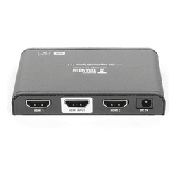 Divisor (Splitter) HDMI 4K de 1 Entrada a 2 Salidas (Simultaneas) / Soporta 4K×2K / Ajuste de resoluciones EDID / HDR / HDMI 2.0 /  HDCP 2.2  / Soporta formatos de Audio Dolby Digital / Longitud del cable de entrada y salida ≤10m.
