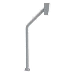 Base Tubular para Lectora RFID / Acero Calibre 14-16-18 / 1206 mm (3.96 ft) de Alto / 3.3 kg / Pintura Electrostática Gris Mate / Anclaje Barrenancla Incluido