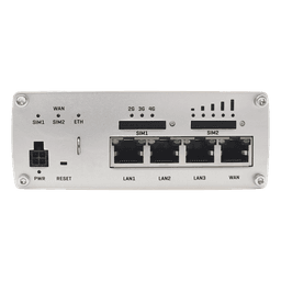 Router Industrial LTE 4.5G Cat 6 / 300 Mbps / 4 Puertos Gigabit / Doble SIM / GNSS / PoE / -40°C a 75°C