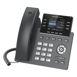 Teléfono IP Grado Operador, 3 líneas SIP con 6 cuentas, puertos Gigabit,PoE,  pantalla a color 2.4", codec Opus, IPV4/IPV6 con gestión en la nube GDMS