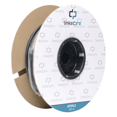 Carrete de Fibra Óptica / Monomodo 9/125 / LC-LC Dúplex / 50 m (164.04 pies) / Tight Buffer / Kevlar / Subterráneo por Tubería