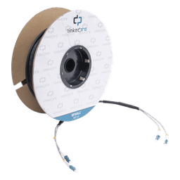 Carrete de Fibra Óptica / Monomodo 9/125 / LC-LC Dúplex / 50 m (164.04 pies) / Tight Buffer / Kevlar / Subterráneo por Tubería