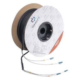 Carrete de Fibra Óptica Monomodo con Conectores LC-LC Duplex, Reforzada con Kevlar, de 100 Metros (328.08 Pies), Para Instalaciones Subterráneas por Tubería