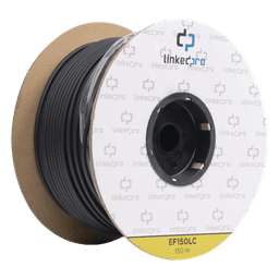 Carrete de Fibra Óptica Monomodo / Conectores LC-LC Dúplex / 150 m (492.13 pies) / Reforzada con Kevlar / Tight Buffer 900 μm / HDPE para Subterráneo