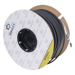 Carrete de Fibra Óptica Monomodo / Conectores LC-LC Dúplex / 150 m (492.13 pies) / Reforzada con Kevlar / Tight Buffer 900 μm / HDPE para Subterráneo