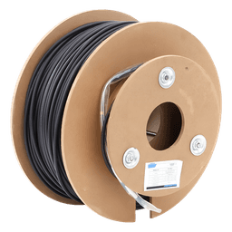 Carrete de Fibra Óptica Monomodo / Conectores LC-LC Dúplex / 150 m (492.13 pies) / Reforzada con Kevlar / Tight Buffer 900 μm / HDPE para Subterráneo
