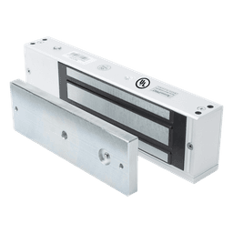 Chapa Magnética Electromagnética / 1200 lbs (544.3 kg) / Doble Voltaje 12/24 VCC / Sensor de Placa / LED Indicador / Interior