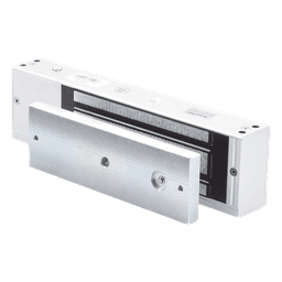 Chapa Magnética Electromagnética / 1200 lbs (544.3 kg) / Doble Voltaje 12/24 VCC / Sensor de Placa / LED Indicador / Interior