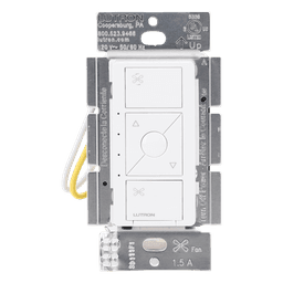 Control de Velocidad de Pared / 1.5 A / 120 V / Unipolar / Neutro Requerido / Velocidad Favorita / Blanco