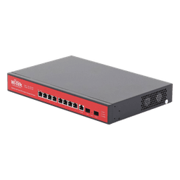 Switch Administrable Capa 2 de 8 puertos 10/100/1000 PoE af/at + 2 x SFP Gigabit, con respaldo para energía solar
