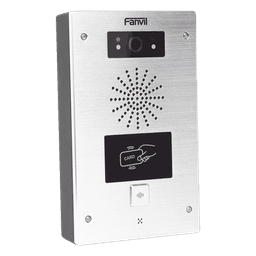 Video portero IP, 2 líneas SIP, 2 relevadores, lector de tarjeta RFID, Compatible con NVR Hikvision por Onvif, con botón para llamada, anti-vandálico, PoE, IP65 e IK10, PoE