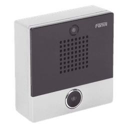 Mini video Intercomunicador para hotelería y hospitales, con diseño elegante, PoE, cámara 1Mpx, 1 botón, 1 relevador integrado de salida y entrada.