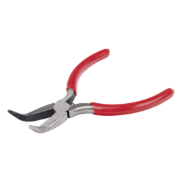 Pinza punta Curveada de 5” con Mango Forrado Plástico.