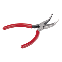 Pinza punta Curveada de 5” con Mango Forrado Plástico.