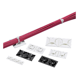Base de Montaje para Cinchos / 4 Vías / Exterior / 25.4 mm (1 in) / Adhesivo Acrílico / ABS Resistente UV