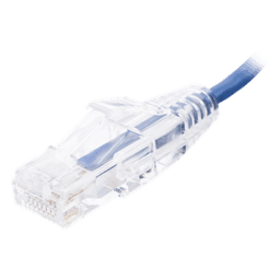 Cable de Parcheo Slim UTP Cat6 - 30 cm (11.81 Pulgadas) Azul Diámetro Reducido (28 AWG)