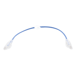 Cable de Parcheo Slim UTP Cat6 - 30 cm (11.81 Pulgadas) Azul Diámetro Reducido (28 AWG)
