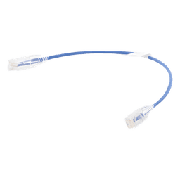Cable de Parcheo Slim UTP Cat6 - 30 cm (11.81 Pulgadas) Azul Diámetro Reducido (28 AWG)