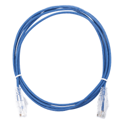 Cable de Parcheo Slim UTP Cat6 - 2 Metros (6.56 Pies) Azul Diámetro Reducido (28 AWG)