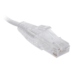 Cable de Parcheo Slim UTP Cat6 - 1 Metro (3.28 Pies), Blanco, Diámetro Reducido (28 AWG)