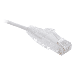 Cable de Parcheo Slim UTP Cat6 - 1.5 Metros (4.92 Pies) Blanco Diámetro Reducido (28 AWG)