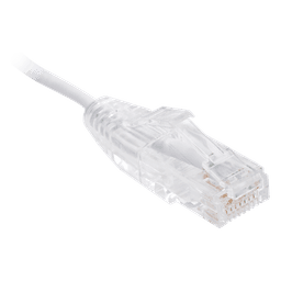 Cable de Parcheo Slim UTP Cat6 - 2 Metros (6.56 Pies) Blanco Diámetro Reducido (28 AWG)