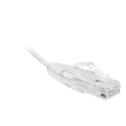 Cable de Parcheo Slim UTP Cat6 - 3 Metros (9.84 Pies) Blanco Diámetro Reducido (28 AWG)