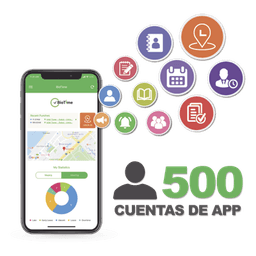 Licencia de Software / 500 Usuarios / Checada por Smartphone / GPS y Fotografía / Compatible con Software de Gestión Centralizada