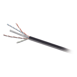 Bobina de Cable UTP de 4 Pares, Para Exterior con Gel, Cat6 (23 AWG), Industrial para Climas Extremos, Enterrado Directo, Color Negro, 305 Metros (1000 Pies)