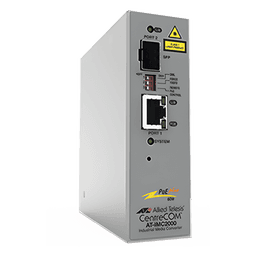 Convertidor de medios industrial PoE+ de 10/100/1000 RJ45 Gigabit - 100X/1000X SFP