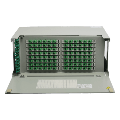 ODU de Fibra Óptica / 96 Empalmes / 216 Fibras / 4 UR / 19" / 820 pies Capacidad