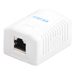 Caja de Pared / 1 Puerto / Cat6A Blindado / T568A/B / 125 VAC / 1.5 A / 750 Ciclos / 0.131 ft x 0.131 ft