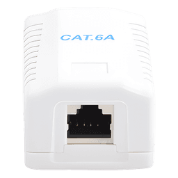 Caja de Pared / 1 Puerto / Cat6A Blindado / T568A/B / 125 VAC / 1.5 A / 750 Ciclos / 0.131 ft x 0.131 ft