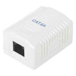 Caja de Pared con 1 Puerto, Incluye 1 Jack UTP Cat6A