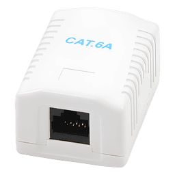 Caja de Pared con 1 Puerto, Incluye 1 Jack UTP Cat6A