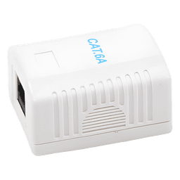 Caja de Pared con 1 Puerto, Incluye 1 Jack UTP Cat6A