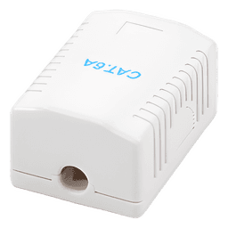 Caja de Pared con 1 Puerto, Incluye 1 Jack UTP Cat6A