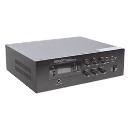 Mini Amplificador Mezclador / 120W RMS / Sistema 70/100V / Bluetooth / MP3 / Tuner FM / Voceo y Música Ambiental